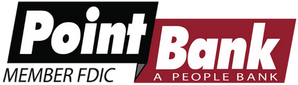 PointBank logo with the text "Member FDIC" and "A People Bank" displayed below the bank name.