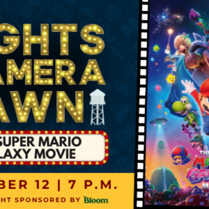 Lights Camera Lawn: The Mario Galaxy Movie Logo