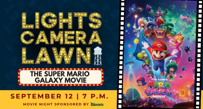 Lights Camera Lawn: The Mario Galaxy Movie Logo