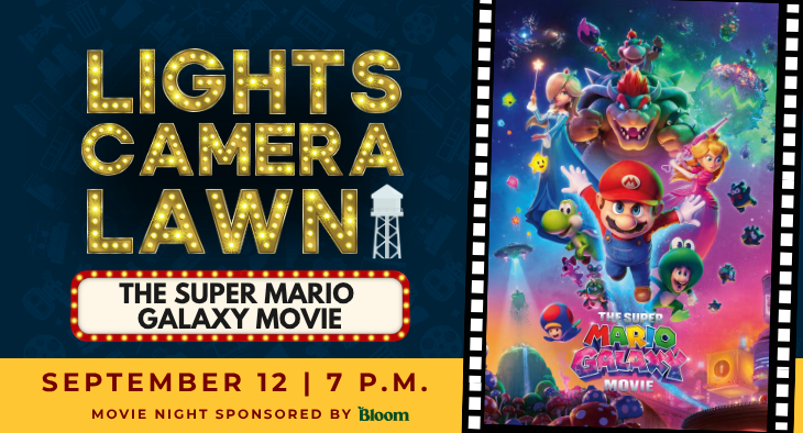 Lights Camera Lawn: The Mario Galaxy Movie Logo